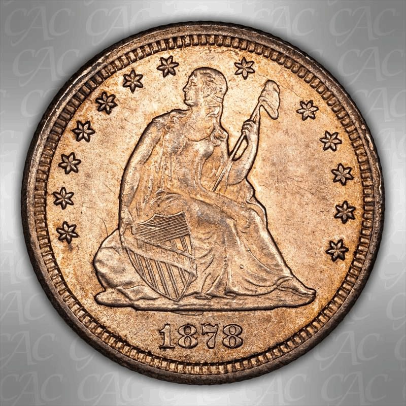 1878-CC 25C CACG MS 63 