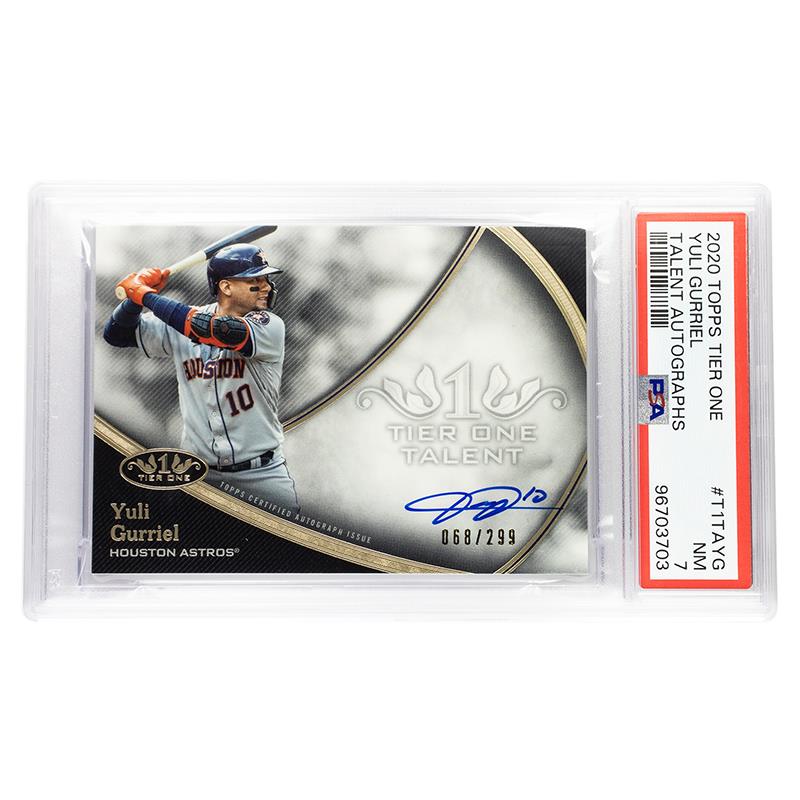 2020 Topps Tier One Yuli Gurriel Talent Autographs #T1TAYG PSA NM 7 Cert #96703703