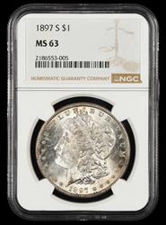 1897 S $1 NGC MS63
