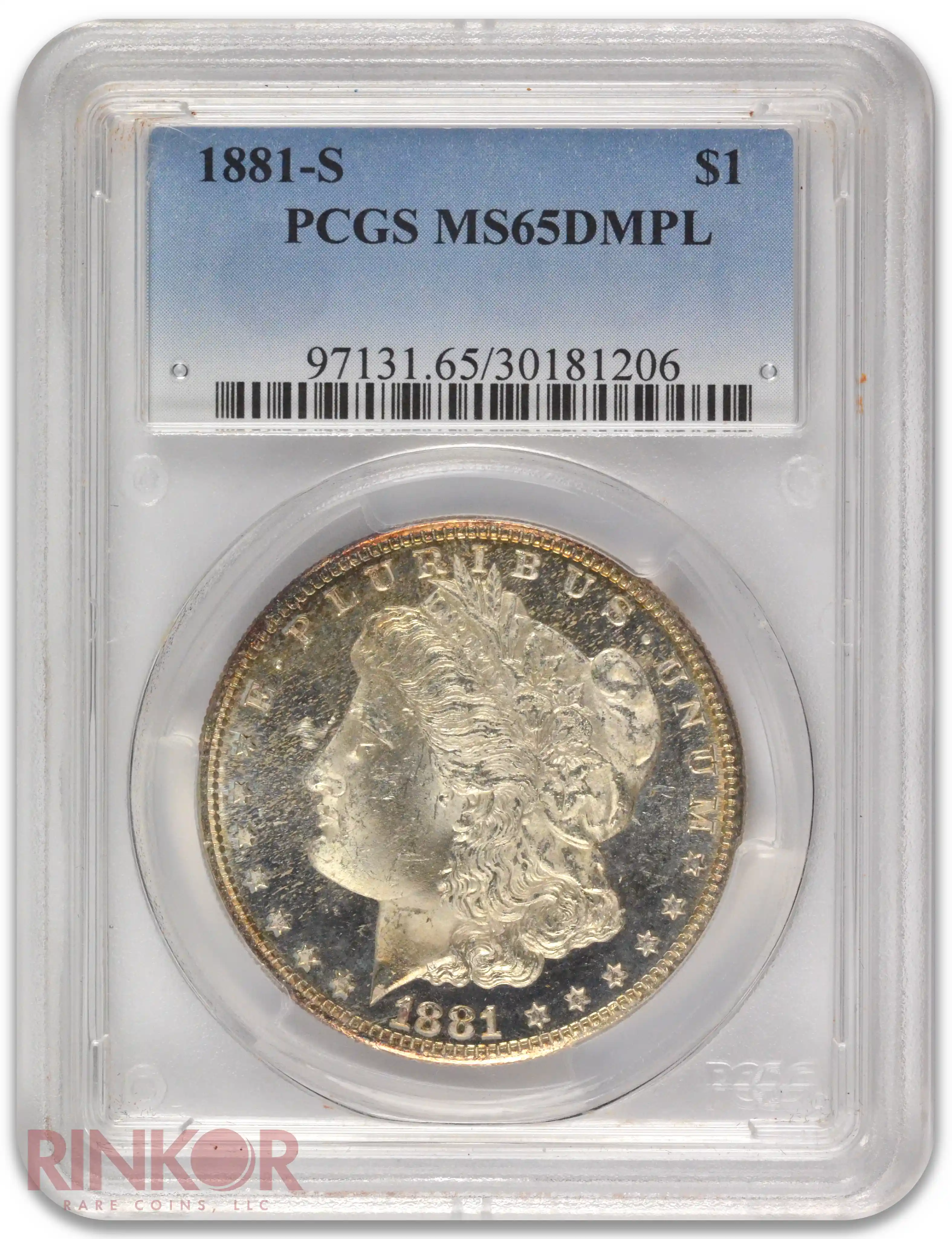 1881-S $1 Morgan Dollar PCGS MS 65 DMPL