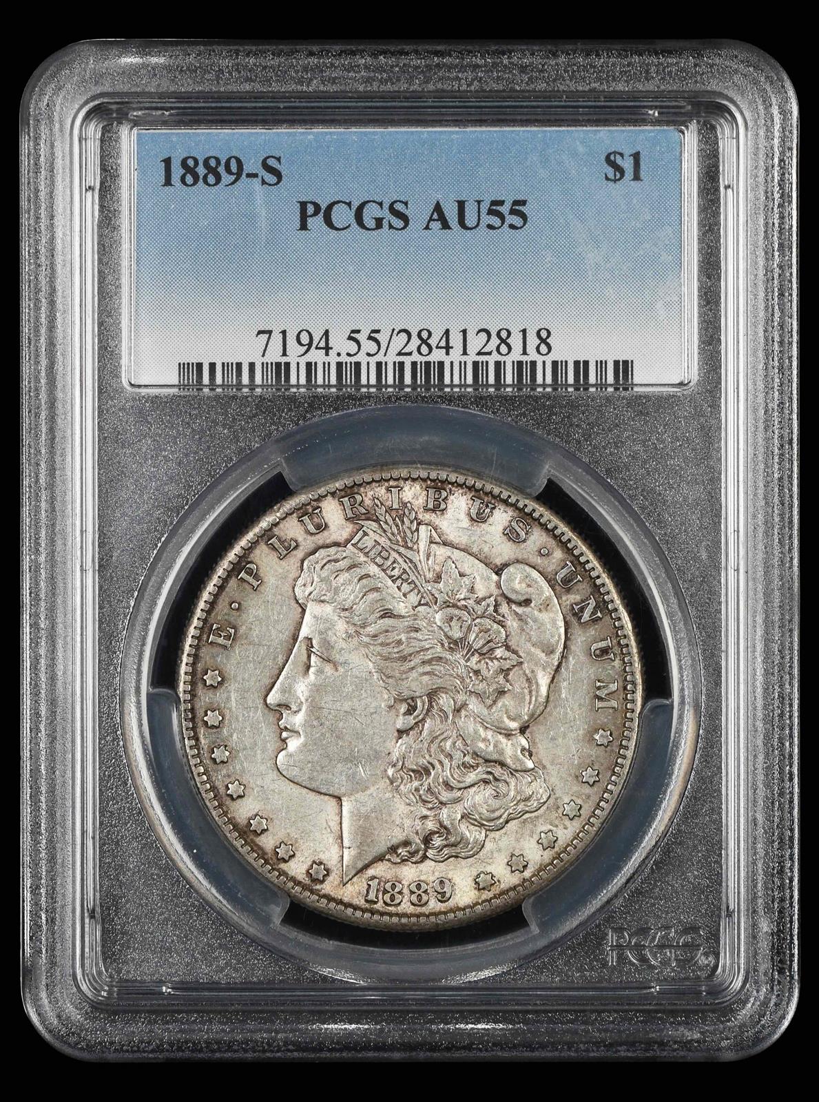 1889 S $1 PCGS AU55