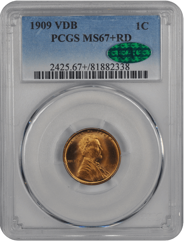 1909 VDB Lincoln PCGS CAC RD 67+