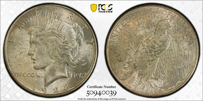 1928-S $1 PCGS MS 64 CAC
