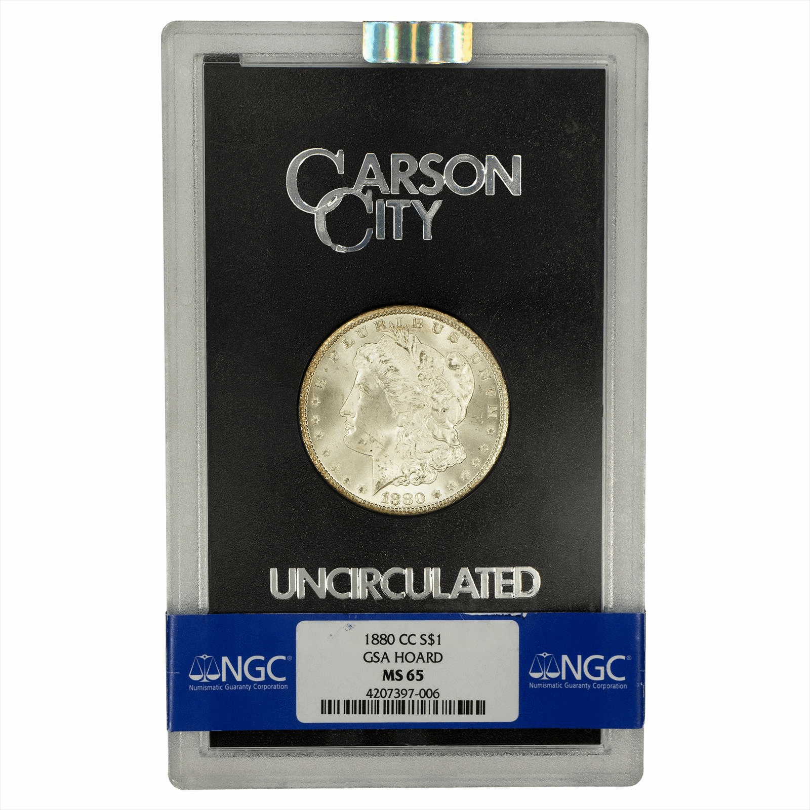 1880-CC Morgan Silver Dollar $1 NGC MS 65 GSA Hoard