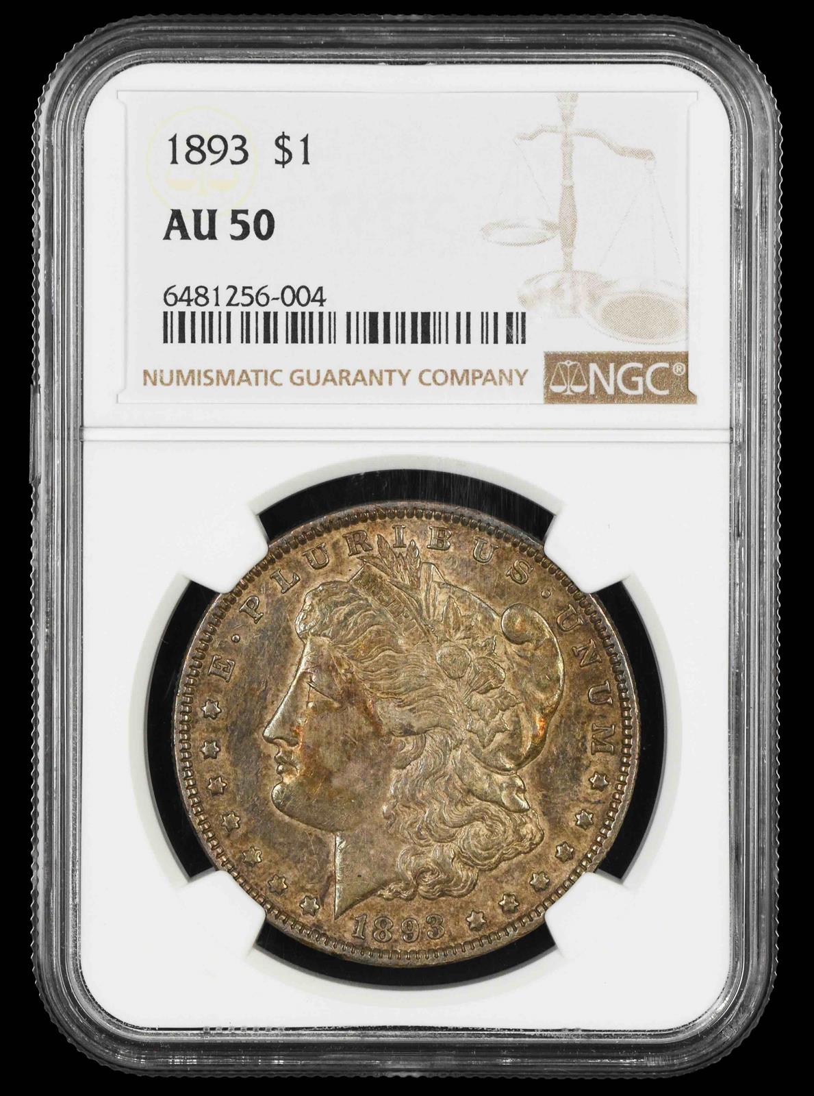 1893 $1 NGC AU-50
