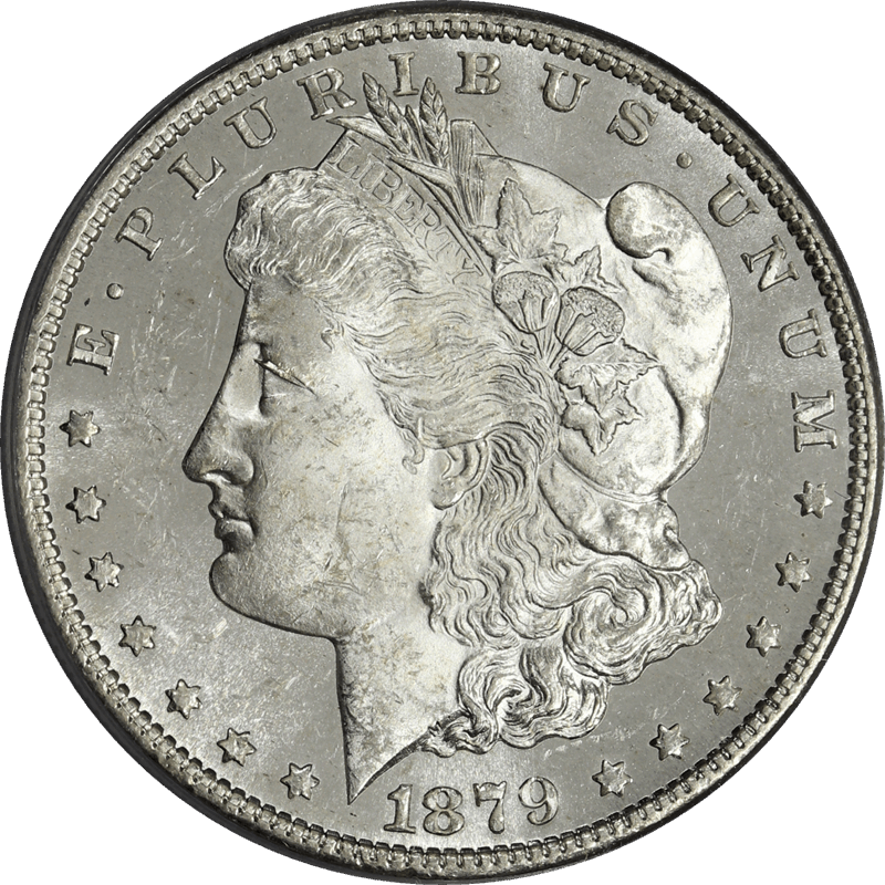 1879-S Morgan Silver Dollar $1, PCGS MS 63 PL - Nice White Cameo