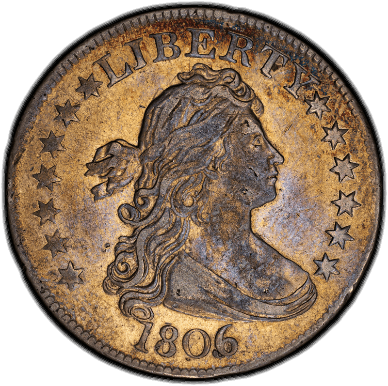 1806/5 25C PCGS AU-50 CAC
