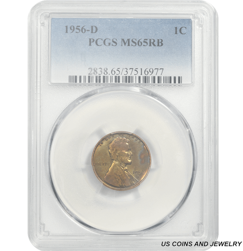 1956-D Lincoln Wheat PCGS RB 65 