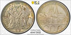 1876 Switzerland 5 Fr PCGS AU55 