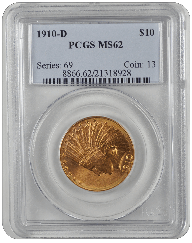 1910-D Indian Head PCGS MS 62