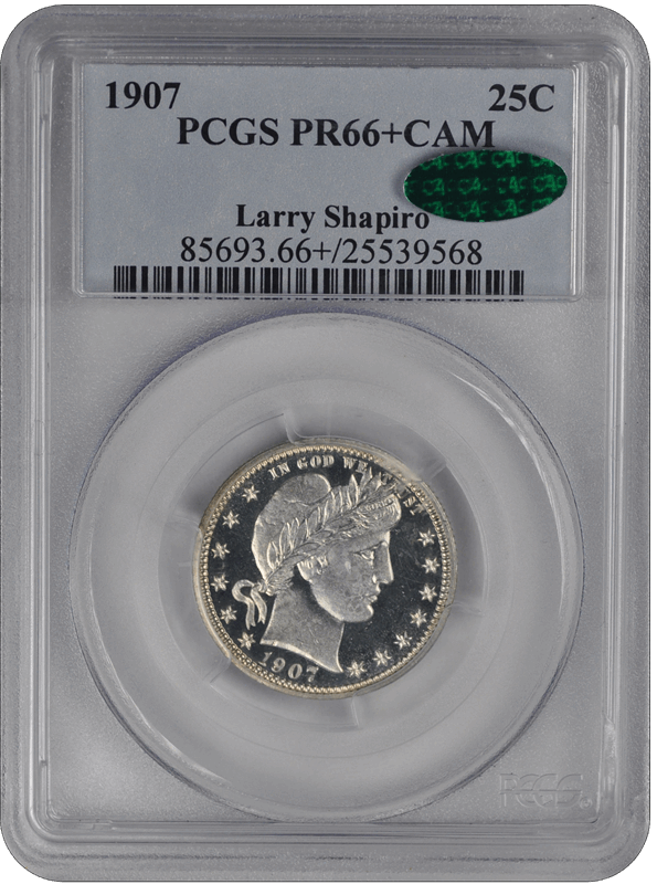 1907 Barber PCGS CAC CAM 66+