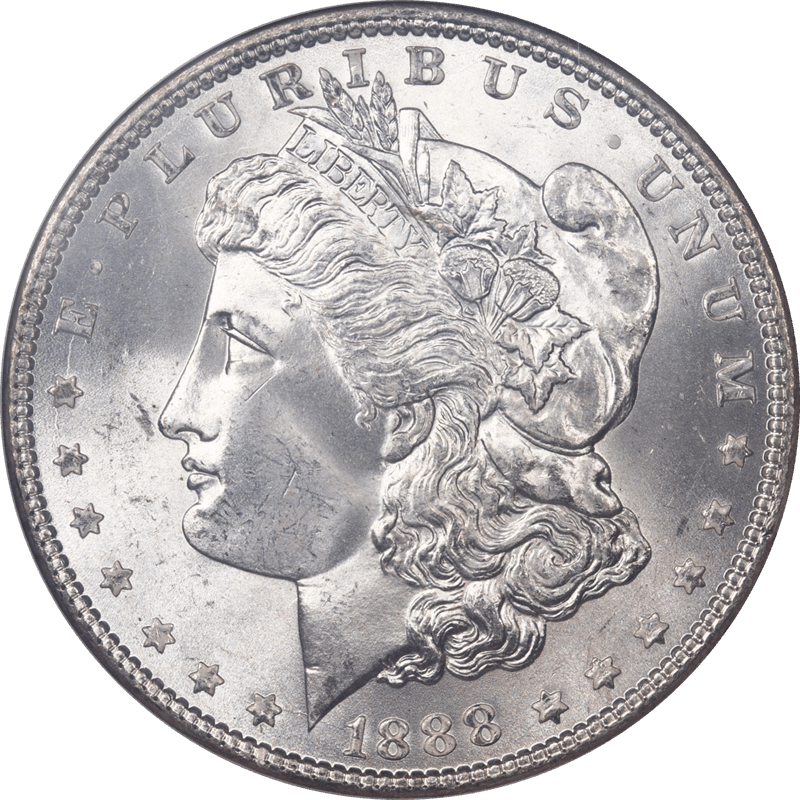 1888 Morgan Silver Dollar $1 NGC MS 65 CAC - Nice White Coin