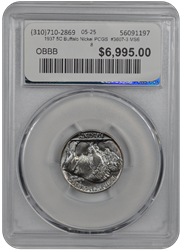 1937 5C Buffalo Nickel PCGS  #3607-3 MS68