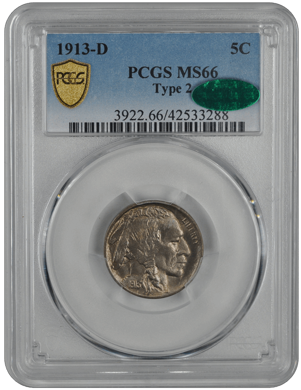 1913-D  Type 2 Buffalo PCGS CAC MS 66