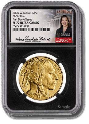 2025-W $50 1oz. American Gold Buffalo, FDI, PF70, NGC, Anna Cabral 