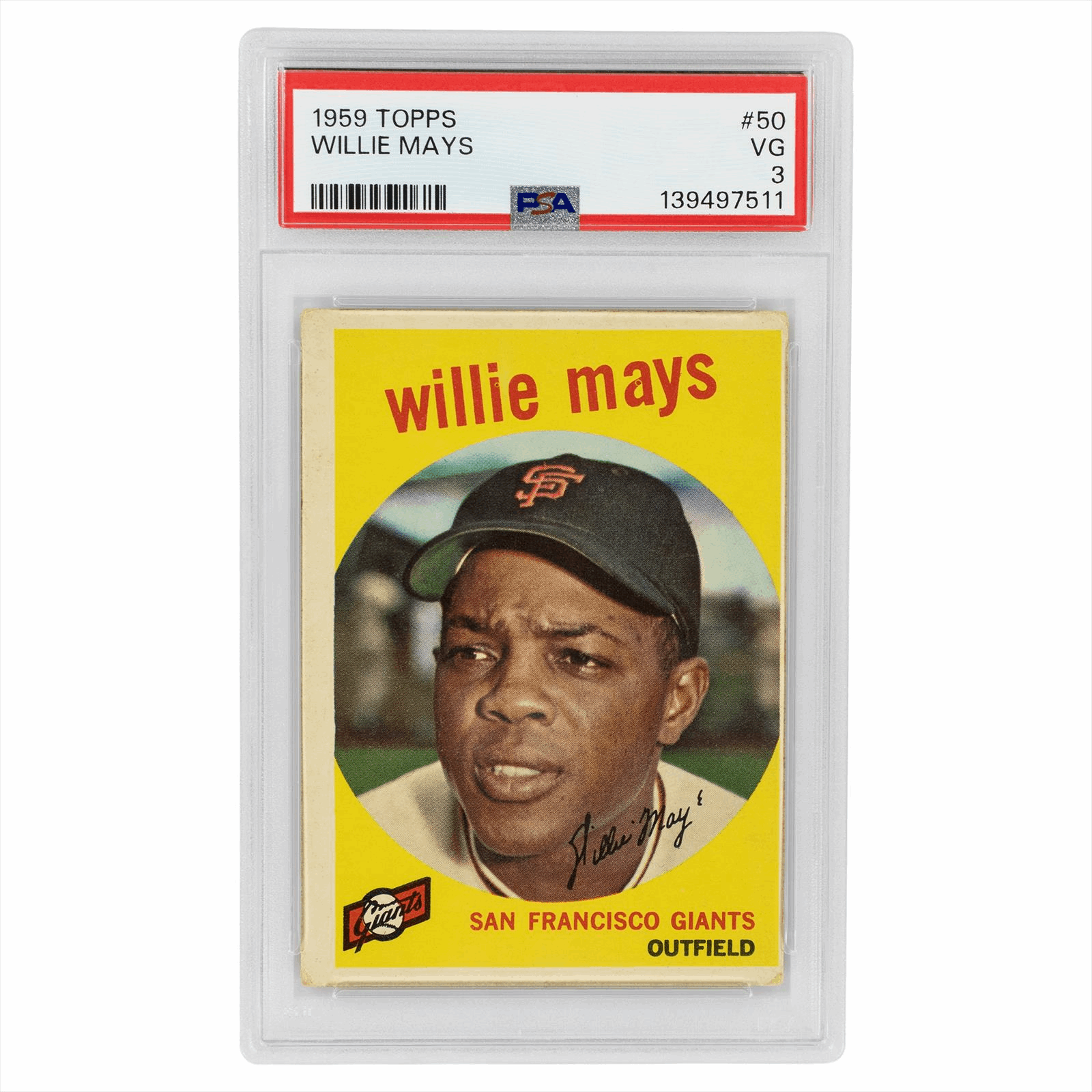 1959 Topps Willie Mays #50 PSA - U.S. Coins and Jewelry