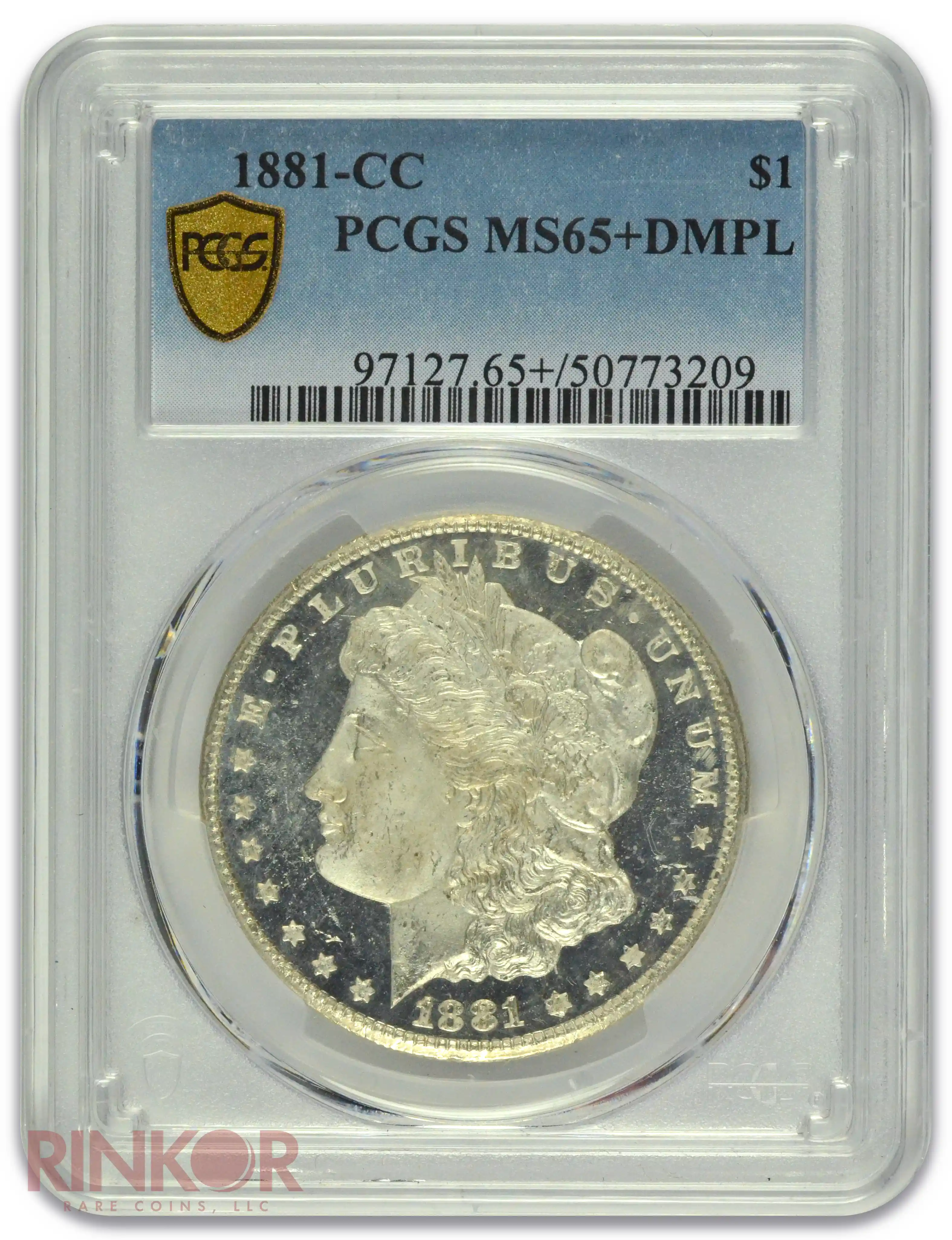 1881-CC $1 PCGS MS 65+ DMPL