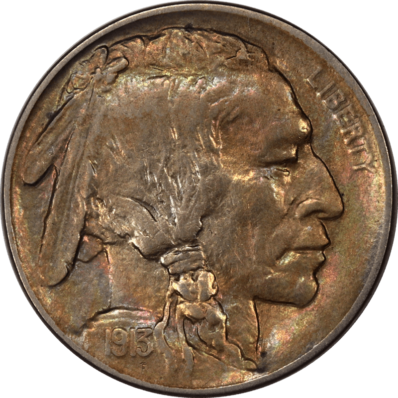 1913-D T1 Buffalo Nickel, 5c,  Raw Uncirculated - Nicely Originally Toned Coin 