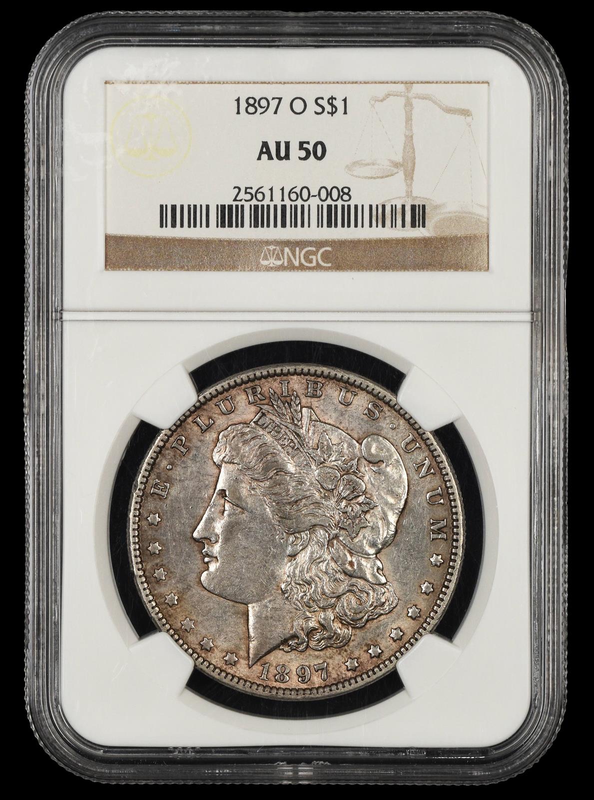 1897 O $1 NGC AU 50
