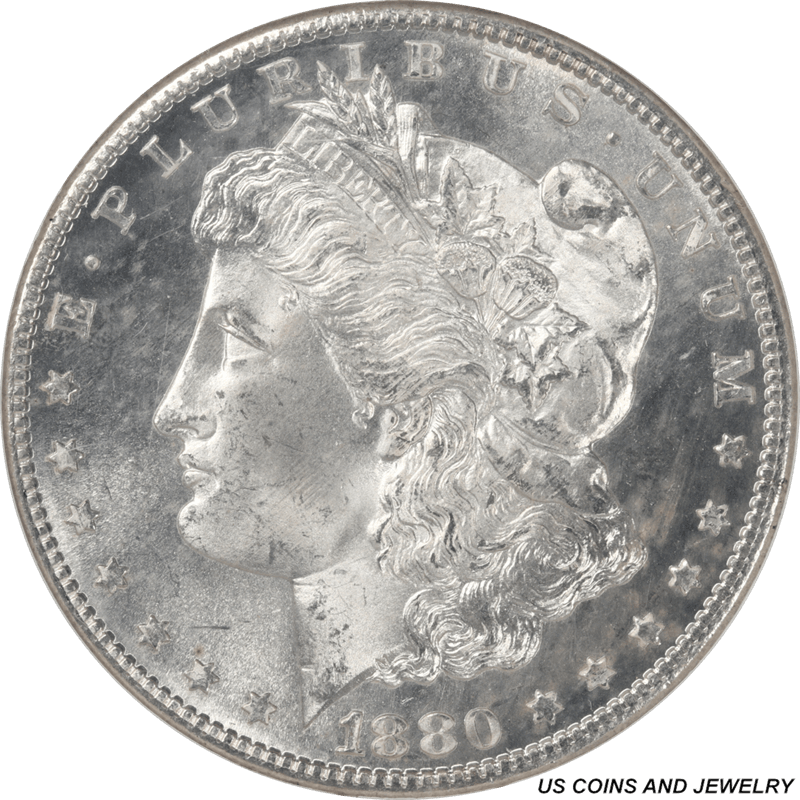 1880-S Morgan Silver Dollar, NGC MS 67 - White Gem BU
