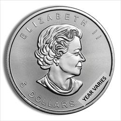 1 oz Canadian Silver Maple Leaf (Year Varies)  other side