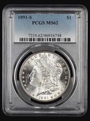 1891 S $1 PCGS MS62 MS62