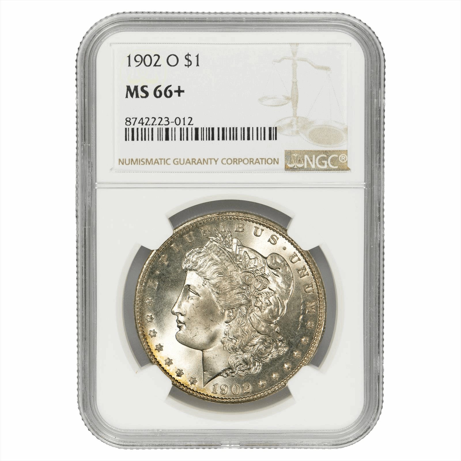 1902-O Morgan Silver Dollar $1 NGC MS 66+