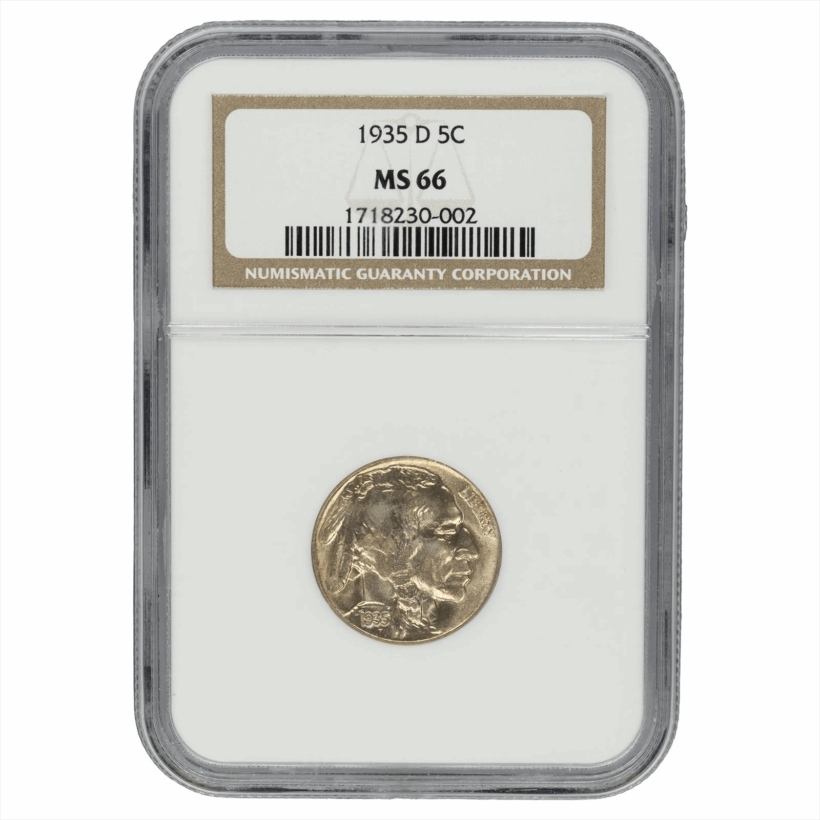 1935D Buffalo Nickel 5C NGC MS 66