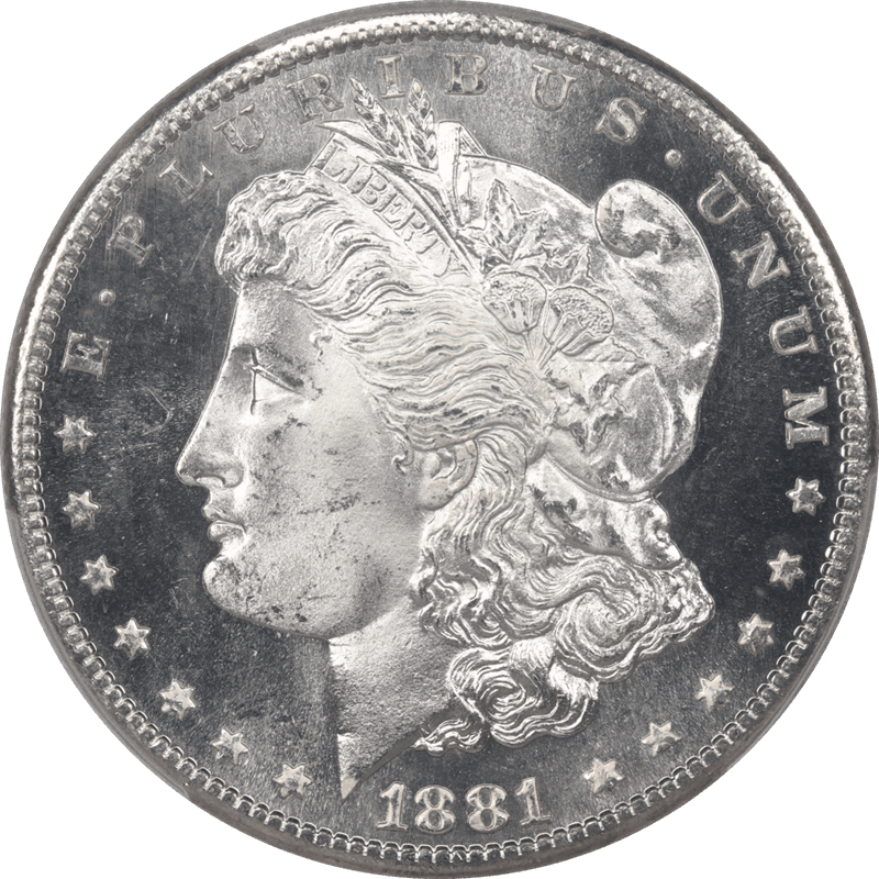 1881-S Morgan Silver Dollar PCGS and CAC MS67