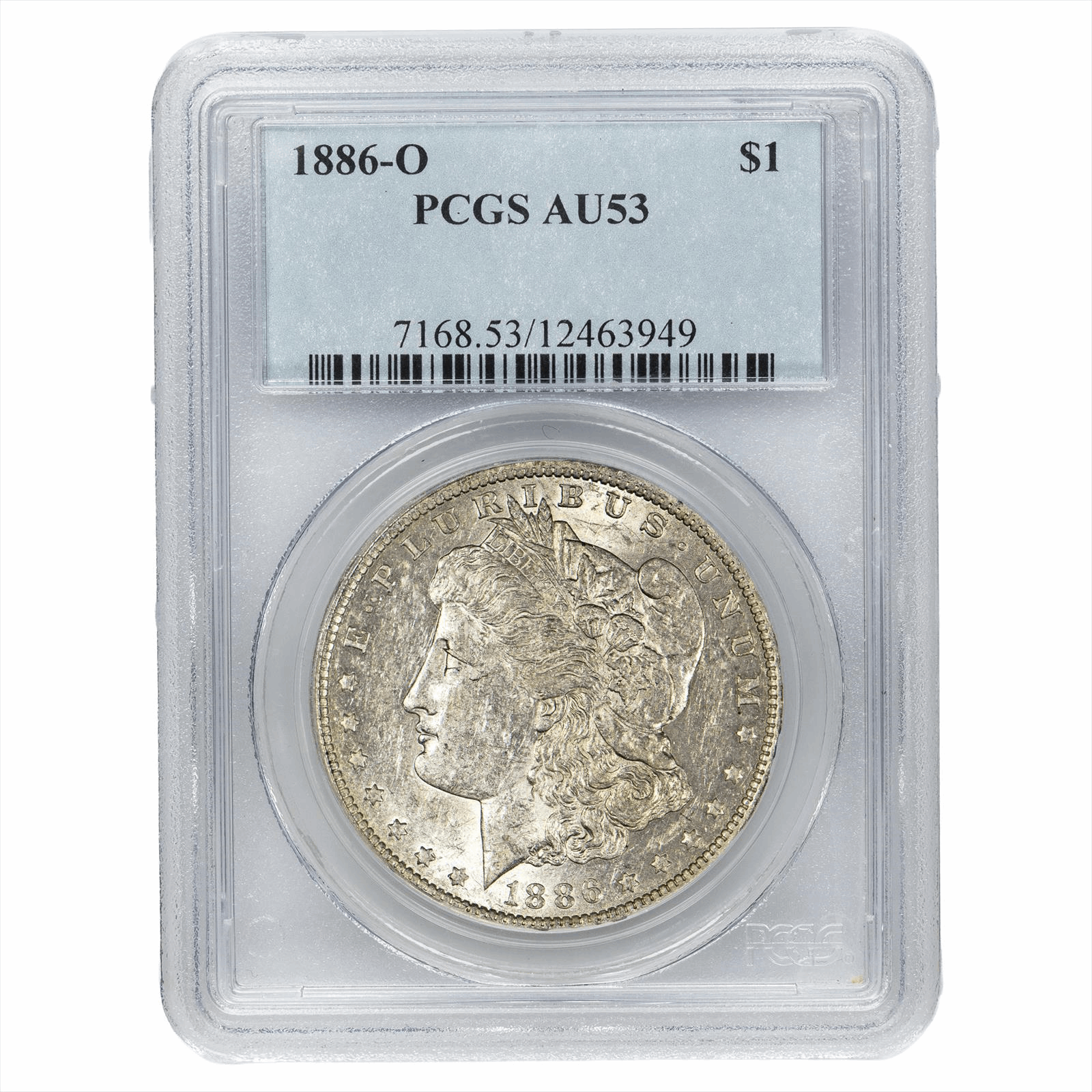 1886-O Morgan Silver Dollar $1 PCGS AU 53