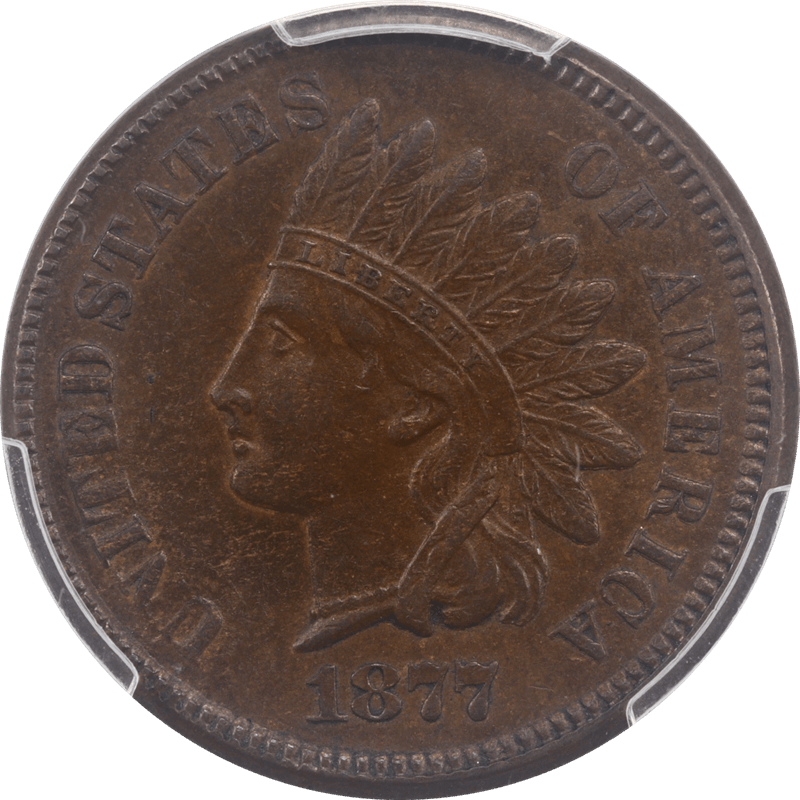 1877 Indian Head Cent 1c PCGS AU55 - Nice Original Coin