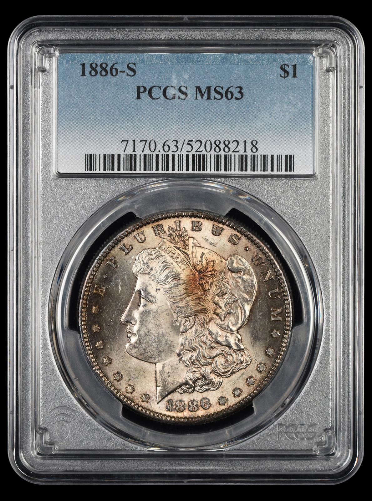 1886 S $1 PCGS MS63