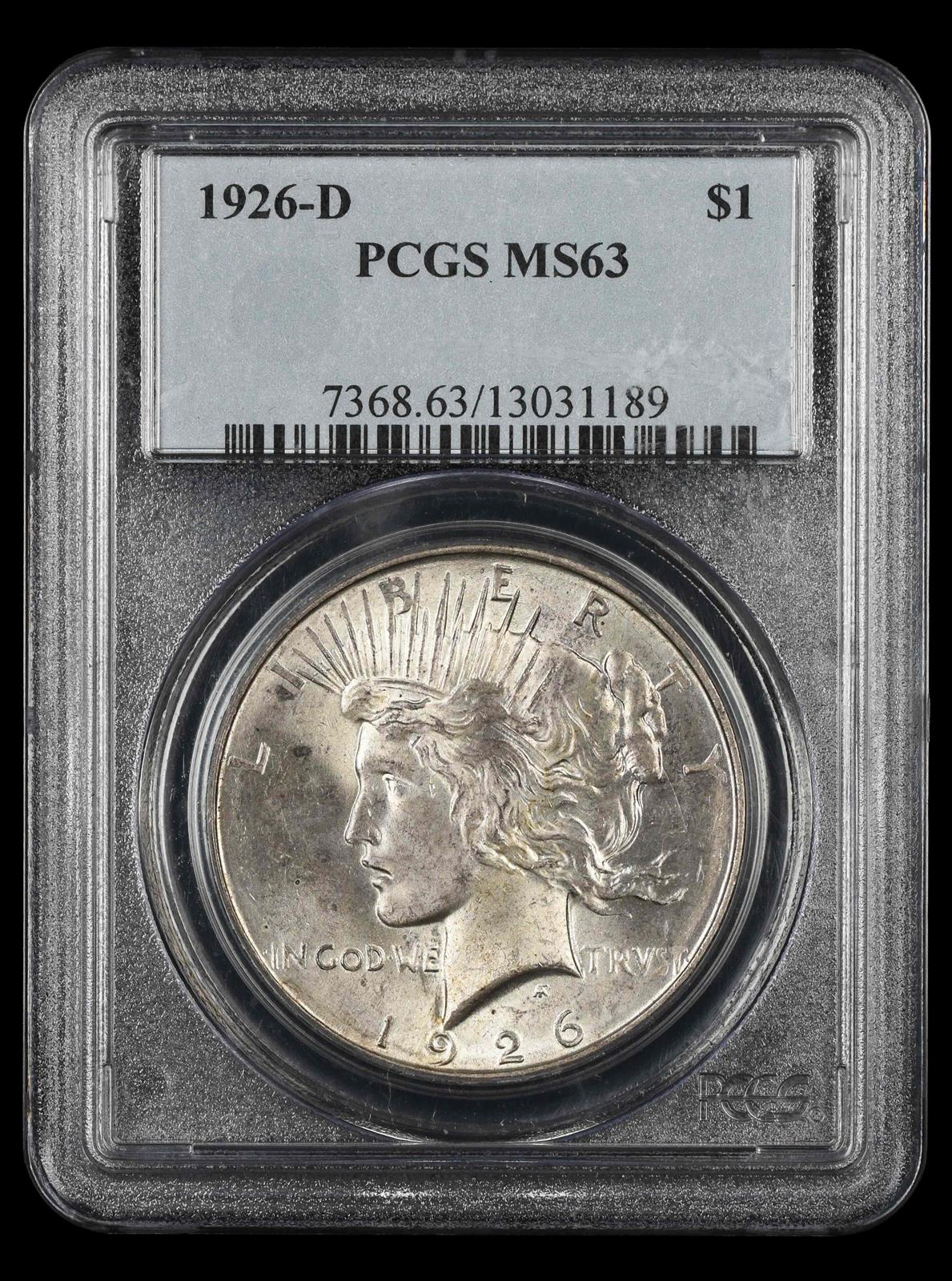 1926-D $1 PCGS MS 63 