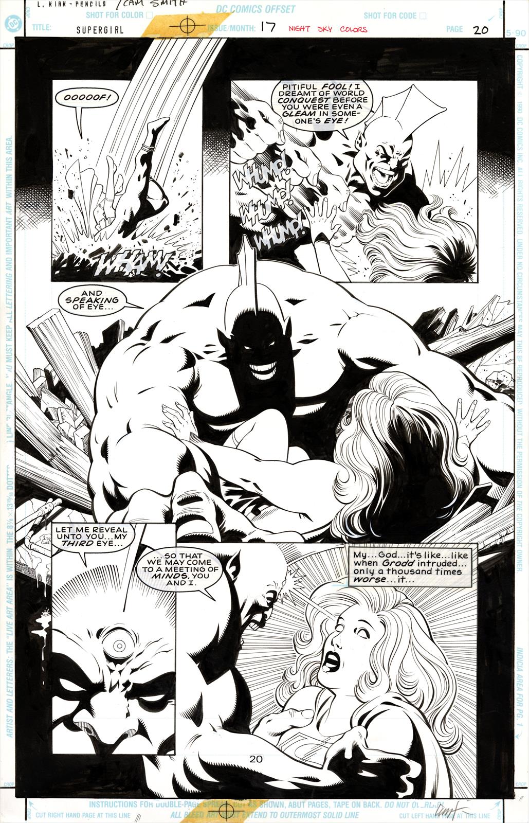 Supergirl #17 Page 20 Artist:  Leonard Kirk (Penciller) ,  Cam Smith (Inker) Media Type: Pen and Ink Art Type: Interior Page 