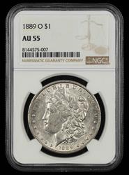 1889 O $1 NGC AU55