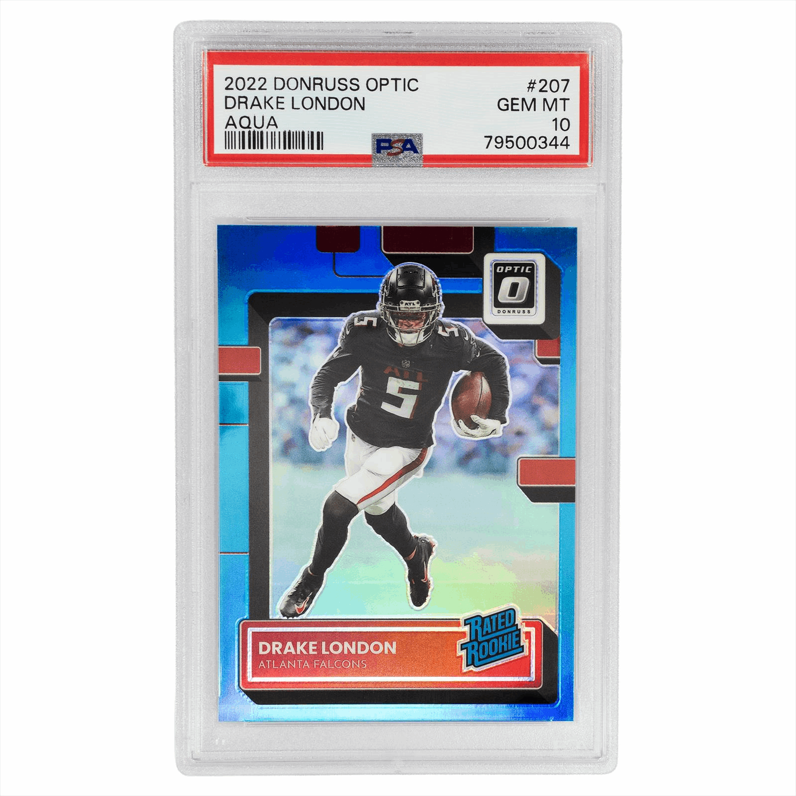 2022 Donruss Optic Drake London Aqua #207 PSA GEM MT 10