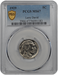1929 Buffalo PCGS MS 67
