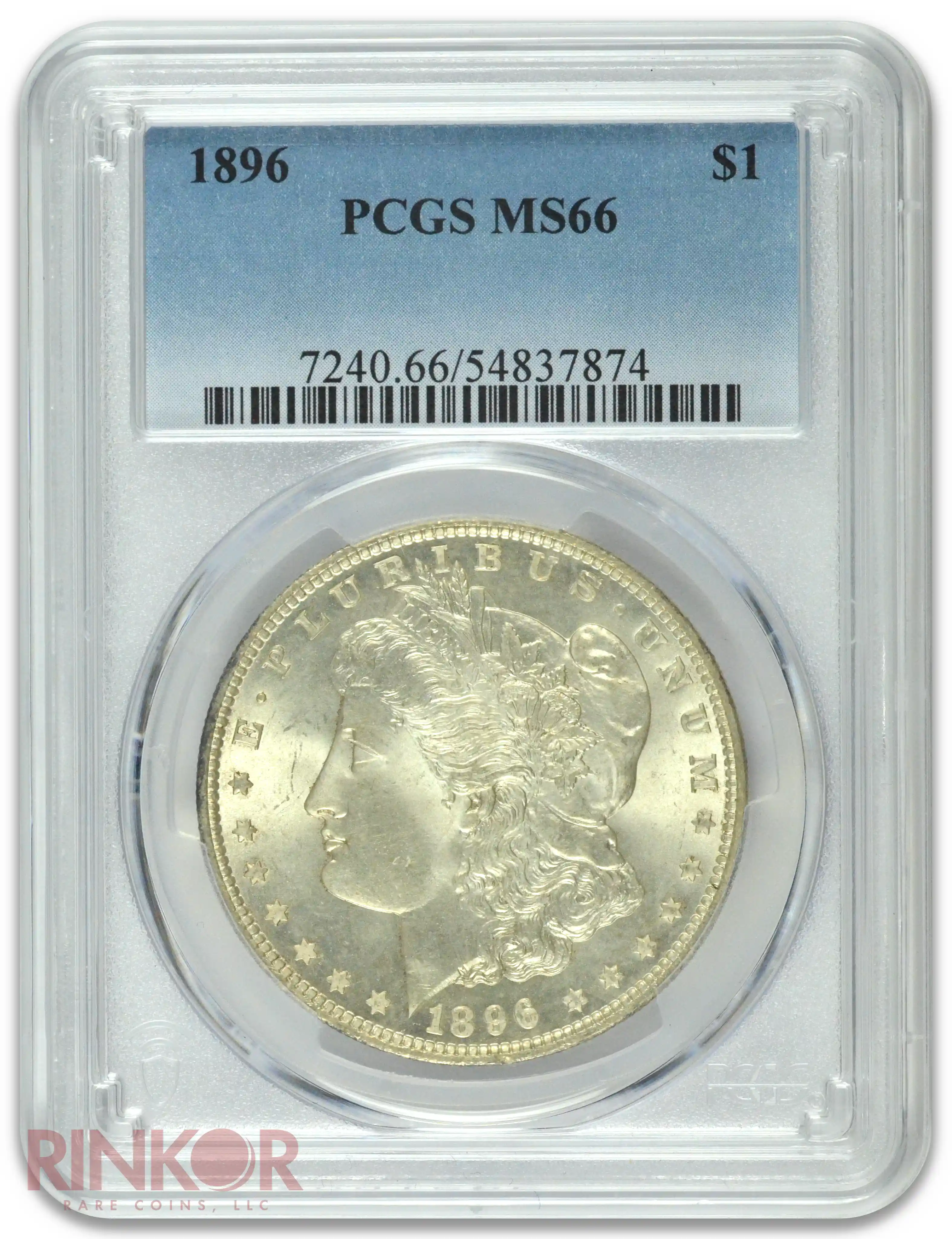 1896 $1 Morgan Dollar PCGS MS 66