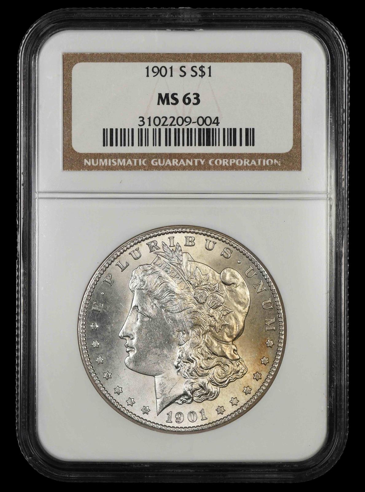 1901 S $1 NGC MS 63