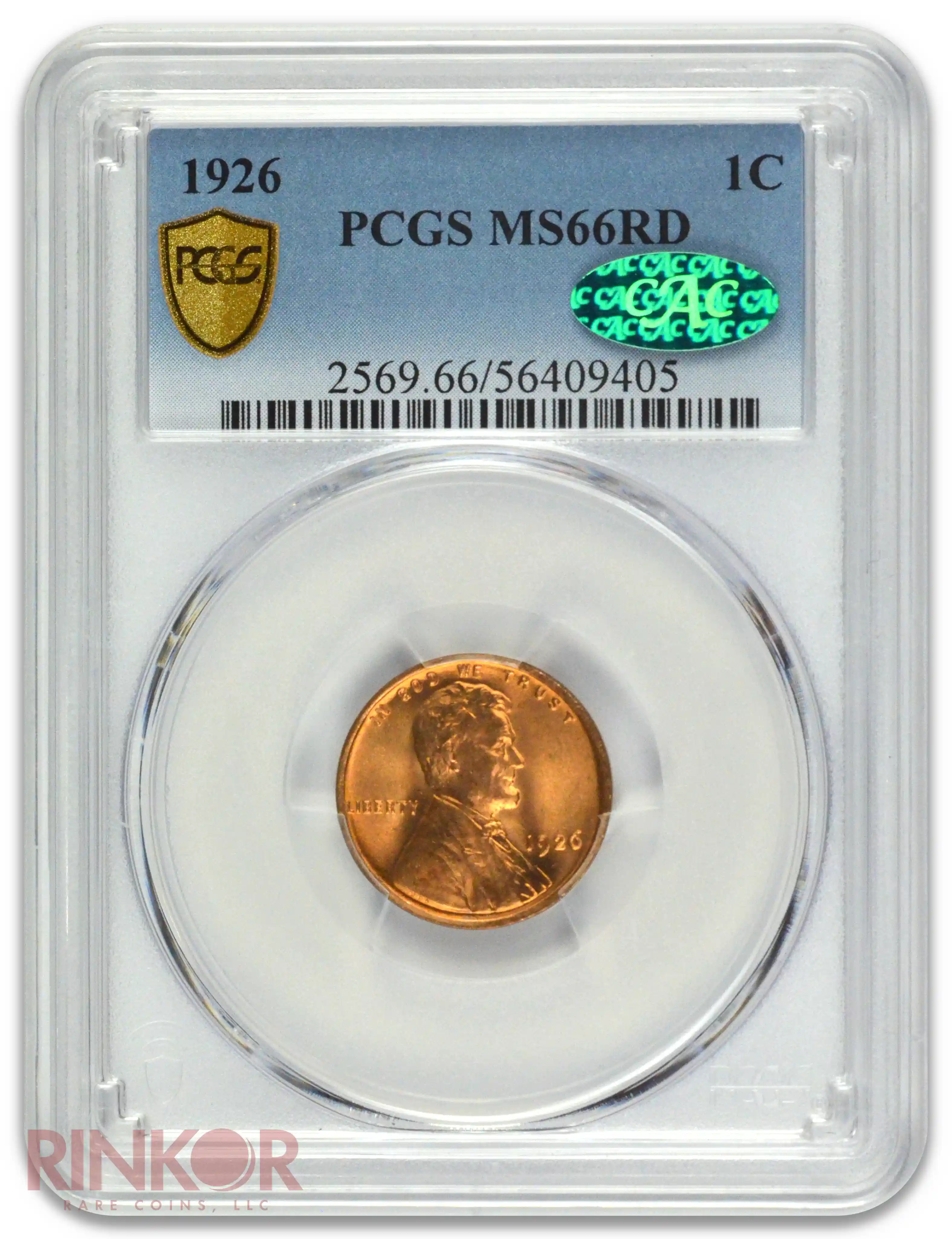 1926 1C Lincoln Wheat Cent PCGS