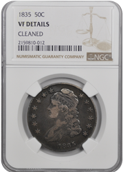 1835 Capped Bust Half Dollar NGC VF