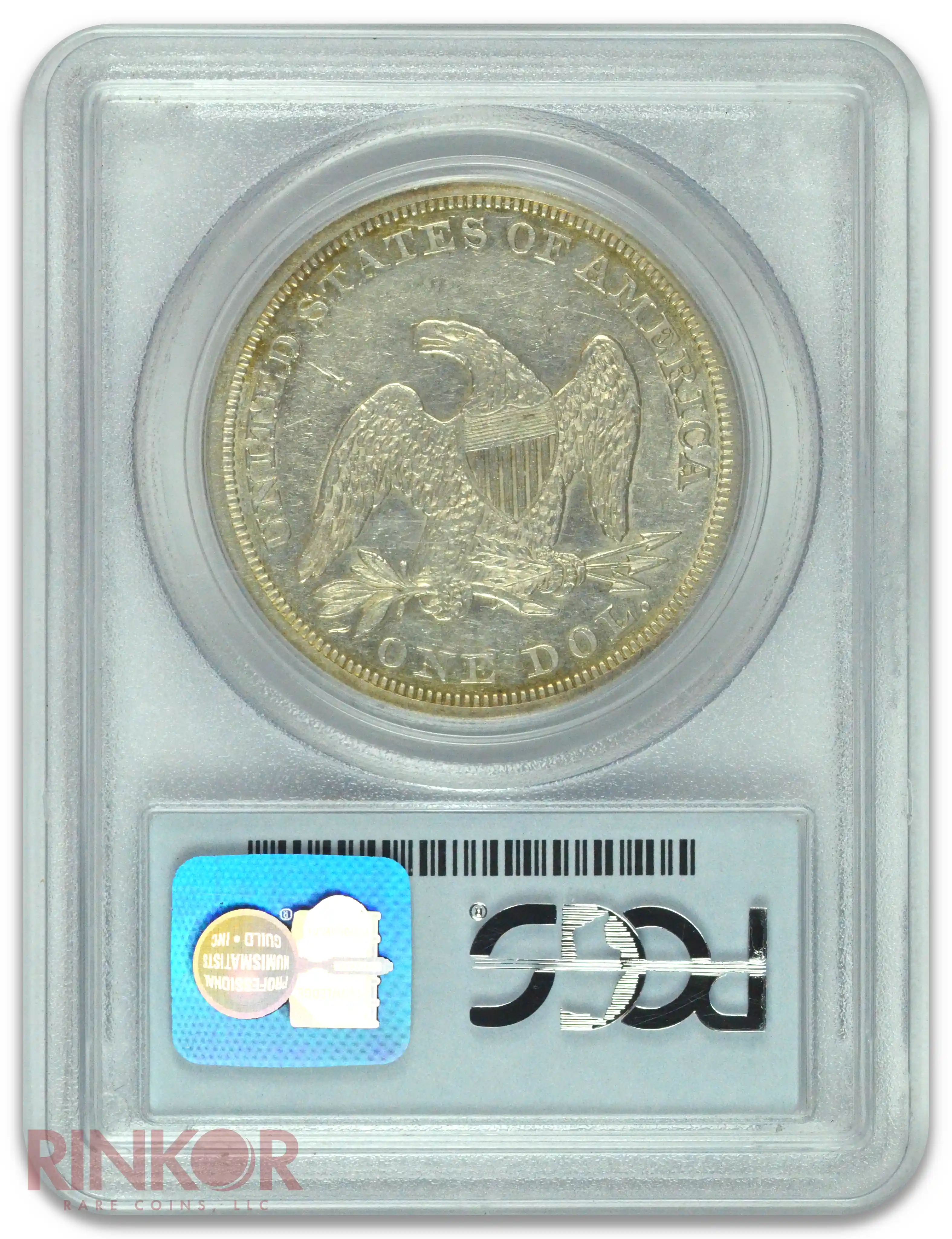 1845 $1 Seated Dollar PCGS AU-50