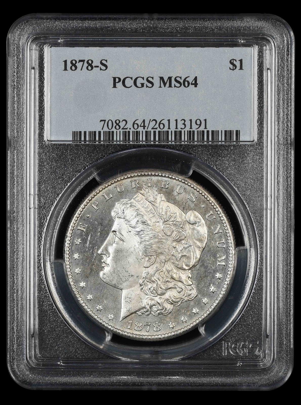1878 S $1 PCGS  MS64