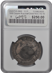 1809 Capped Bust Half Dollar NGC VG-10