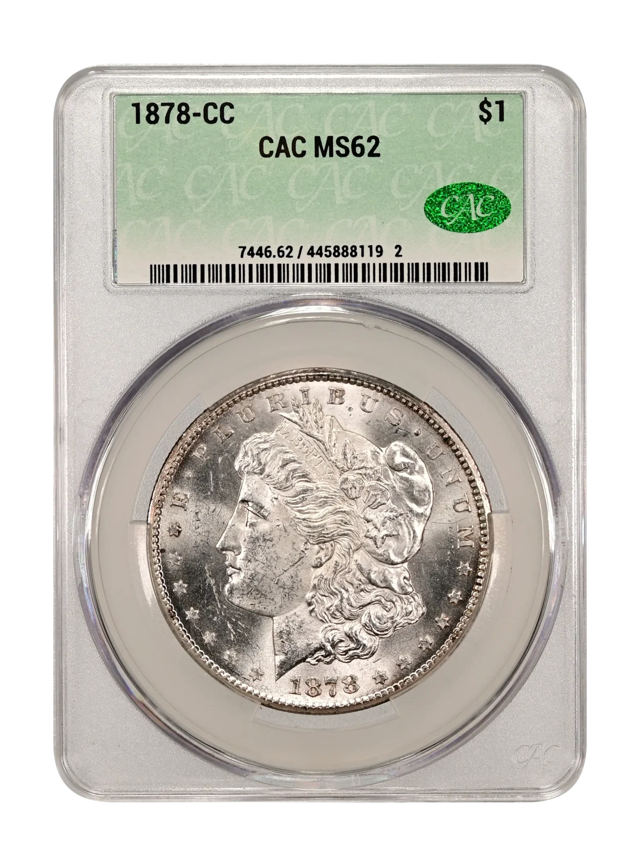 1878-CC $1 CACG MS 62