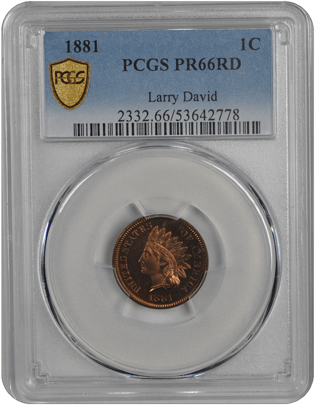 1881 Indian Head PCGS RD 66