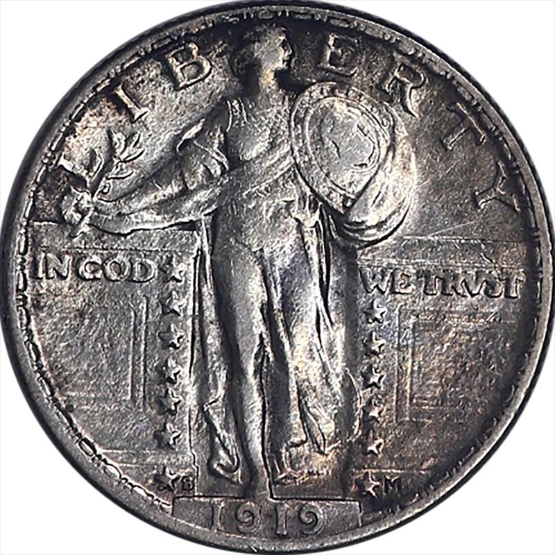 1919 Standing Liberty RAW XF Details