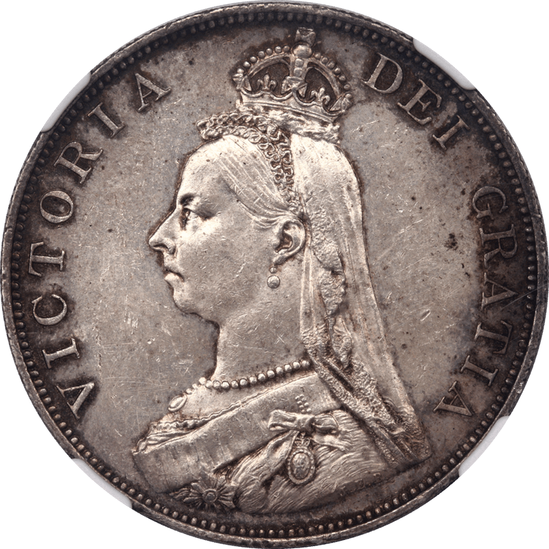 1887 Great Britain Victoria 4S Silver Crown, NGC MS 61 - Nice Luster, Rare Type Coin