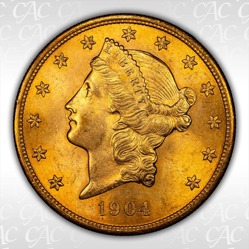 1904 $20 CACG MS 65