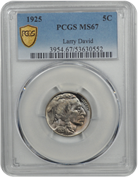 1925 Buffalo PCGS MS 67